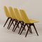 Chaises de Salle à Manger Jaunes en Teck par Van Os, 1950s, Set de 4 9