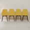 Yellow Teak Dining Chairs by Van Os, 1950s, Set of 4 2