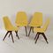 Gelbe Esszimmerstühle aus Teak von Van Os, 1950er, 4er Set 7