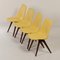 Yellow Teak Dining Chairs by Van Os, 1950s, Set of 4 8