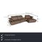 Beige Leather Avanti Corner Sofa & Ottoman from Koinor, Set of 2 2