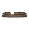 Beige Leather Avanti Corner Sofa & Ottoman from Koinor, Set of 2 14