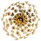 Gold-Plated Flower Wall Light or Flush Mount from Palwa, 1970s 1