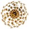 Gold-Plated Flower Wall Light or Flush Mount from Palwa, 1970s 2