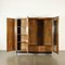 Poplar Stained Cabinet in Burl Veneer & Metal, Italy, 1930s or 1940s 3