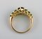 Vintage Scandinavian 8 Carat Gold Ring with Green Stones 3