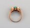 Vintage Scandinavian 14 Carat Gold Ring with Cultured Pearls 3