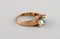 Vintage Scandinavian 14 Carat Gold Ring with Cultured Pearls, Image 2