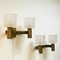 Brass Wall Lamps with Crystal Glass by Carl Fagerlund for Orrefors, Sweden, 1960s, Set of 2, Image 3