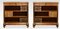 Mahogany Brass Inlaid Bookcase, Set of 2 2
