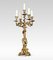 Lampada da tavolo a cinque luci in stile barocco in bronzo dorato, Immagine 1