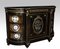 Napoleon III Gilt Bronze & Pietra Dura Mounted Ebonized Cabinet or Credenza, Image 1