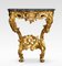 Rococo Revival Giltwood and Marble Console Table 1