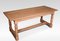 Limed Oak Plank Top Refectory Table, Image 1