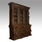 Large Carved Oak 3-Door Bookcase 1