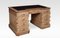 Limed Oak Carved Pedestal Desk, Image 1