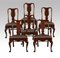 Queen Anne Style High Back Dining Chairs, Set of 6, Image 1