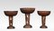 Anglo-Indian Carved Walnut Serving Bowls, Set of 3 1