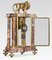 Late 19th Century French Rouge Marble Glass Clock and Urns, Set of 3 8