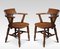 Oak Office Desk Chairs, Set of 2, Image 1