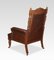 Oak Leather Upholstered Library Armchairs, Set of 2 4