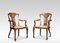 Rosewood Inlaid Armchairs, Set of 2, Image 1