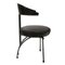Contemporary Black Lacquered Iron Leatherette Chairs, Italy, 1980, Set of 4 3