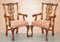 Massive Hartholz Esszimmerstühle mit Klauenfüßen & Kugelfüßen im Stil von Thomas Chippendale, 8er Set 14