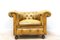 Antiker viktorianischer Chesterfield Sessel aus Leder & Rosshaar 3