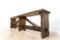Antique Rustic Country House Hall Oak Bench 1