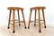 Mid-Century Oak Lab Stools 1