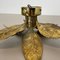 Brutalist Beligan Brass Metal Wall Ceiling Light by Willy Daro Belgium, 1970s 11