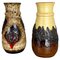 German Multi-Color Fat Lava Op Art Pottery Vase by Bay Ceramics, Set of 2 1