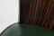 Französische Art Deco Stühle aus Grünem Leder & Makassar, 6er Set 2