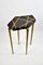 Side Tables in Black Marquetry and Brass by François-Xavier Turrou for Ginger Brown, Set of 2, Image 1