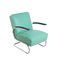 Chaise Cantilever en Cuir Vert 1