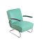 Green Leather Cantilever Chair 1