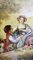 Paravent Style Louis XVI en Bois Doré avec Peinture à l'Huile et Verre Dépoli 15