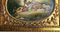 Paravent Style Louis XVI en Bois Doré avec Peinture à l'Huile et Verre Dépoli 11