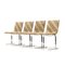 Inlay Chairs by Giovanni Offredi for Saporiti, 1970s, Set of 4, Image 4