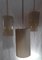 Dreieckige Kaskadenlampe mit geriffelten Schirmen, 1960er 5
