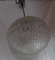 Ceiling Lamp with Clear Relief Glass Screen with Honeycomb Structure, 1970s 4