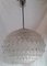 Ceiling Lamp with Clear Relief Glass Screen with Honeycomb Structure, 1970s 3