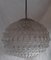 Ceiling Lamp with Clear Relief Glass Screen with Honeycomb Structure, 1970s 2