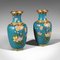 Chinesische Vintage Cloisonne Posy Vasen, 1940, 2er Set 1