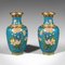 Chinesische Vintage Cloisonne Posy Vasen, 1940, 2er Set 2