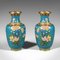 Vintage Chinese Cloisonne Posy Vases, 1940, Set of 2 2