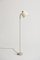 Mid-Century Brass and White Reading Floor Lamp from Asea, Sweden, 1950s 2