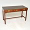 Antique Military Campaign Leather Top & Yew Wood Desk, Image 2
