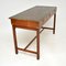 Antique Military Campaign Leather Top & Yew Wood Desk, Image 10